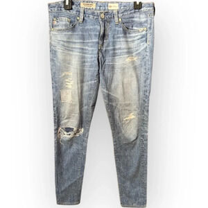 AG Adriano Goldschmied The Digital Luxe Jeans Super Skinny Ankle Size 28